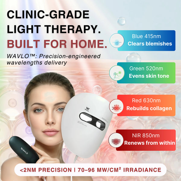 WAVLO Apollo SG LED Face Mask | 7-Mode Clinical Results At Home | UK