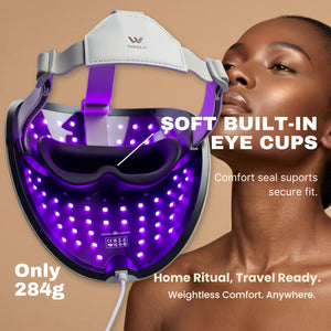 Collagen-Boost LED Mask | WAVLO Apollo SG - 7 Professional Light Included (Red Light Therapy)